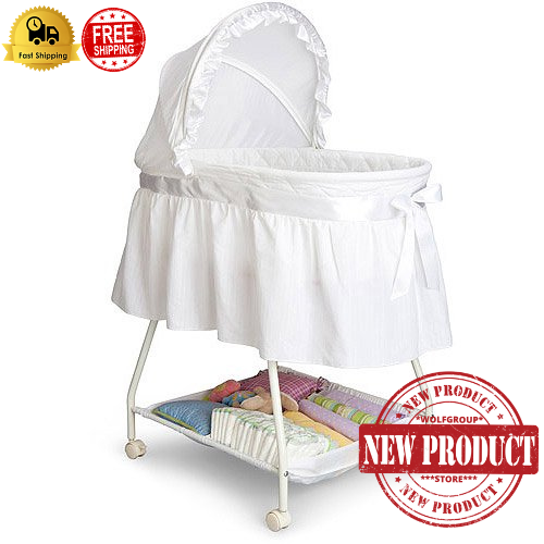 all white bassinet